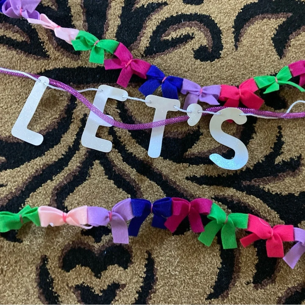 ♥️💙3 Colorful Party Garland with Letters